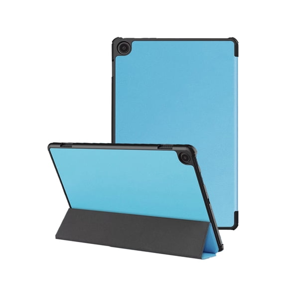 HYRACPO Trifold Stand Tablet Case for Fire HD 8 & 8 Plus(12th/10th 2024/2022/2020 Release) 8", PU Leather Shockproof Cover-sky blue