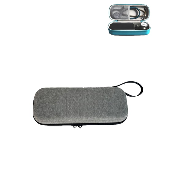 HYRACPO Universal EVA Hard Shell Stethoscope Case, Shockproof Anti-Pressure Carrying Bag for Nurses, 11 x 4.7 x 2.4 Inch-Gray
