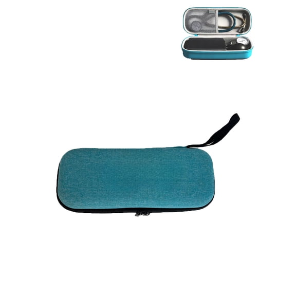 HYRACPO Universal EVA Hard Shell Stethoscope Case, Shockproof Anti-Pressure Carrying Bag for Nurses, 11 x 4.7 x 2.4 Inch-sky Blue
