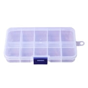 HYROOY 10 Grids Adjustable Storage Box for Small Component Jewelry Tool Box Bead for Case Plastic
