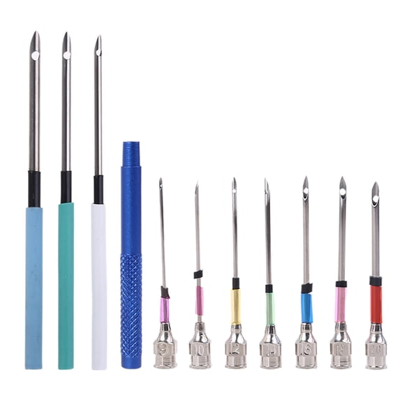 HYROOY 10 Pcs/Set Embroidery ing Punch Felting Punch with Storage Bottle Art Crochet Knitting Metal