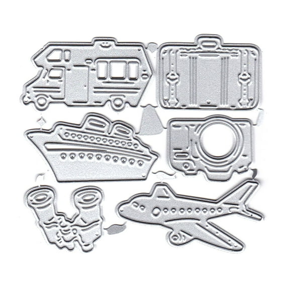 HYROOY for Creative Holidays Travel Metal Cutting Dies Stencil Scrapbooking Embossing Tool Paper Cards Album Decoration Carbon Steel