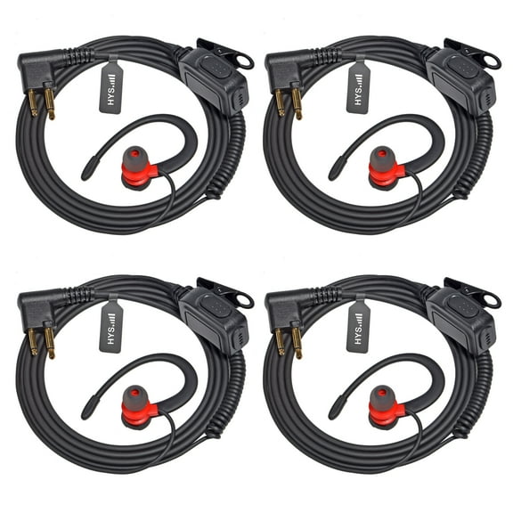 HYS G Shape Ear hook Earpiece Headset with Built-in line mic PTT for Motorola CLS1410 XTN GTX RDX