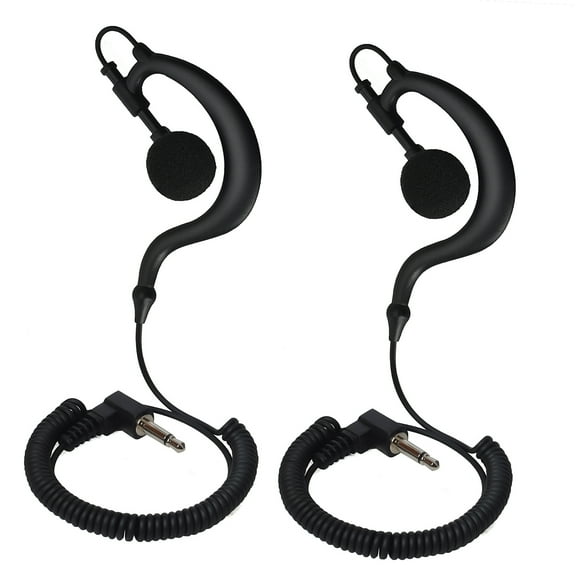 HYS G Shape Soft Ear Hook Earpiece Headset 3.5mm Plug Ear Hook Listen Only Earpiece/Headset