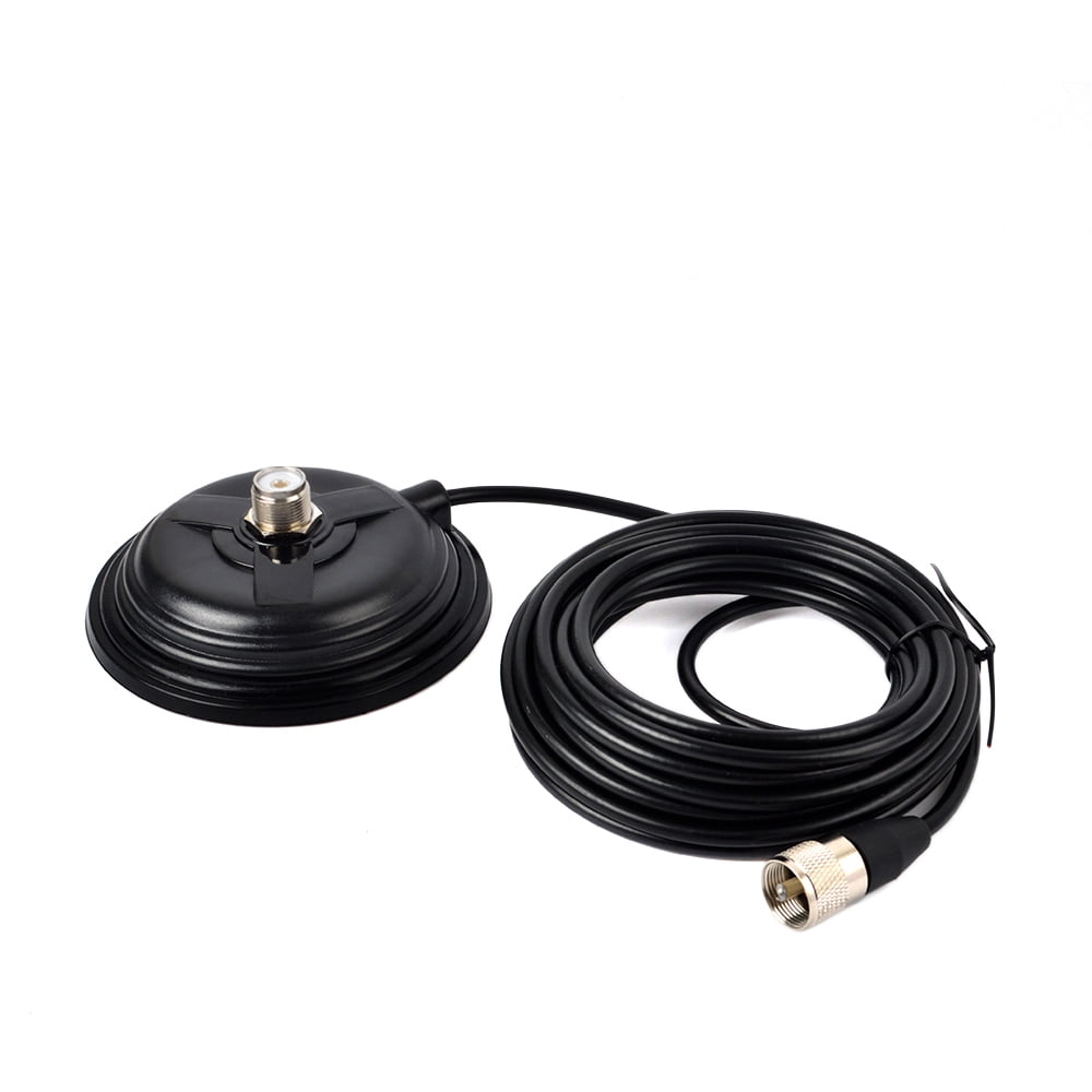HYS Magnetic Antenna Mount With 16.4ft RG-58 Cable | UHF Female SO239 Connector For Mobile Radios