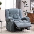 thumbnail image 1 of HYSpacerX Oversize Rocker Recliner Chair with Massage and Heat, Ergonomic Comfy Relining Chair with Cup Holders, USB Charge Port, Side Pockets,Blue, 1 of 1