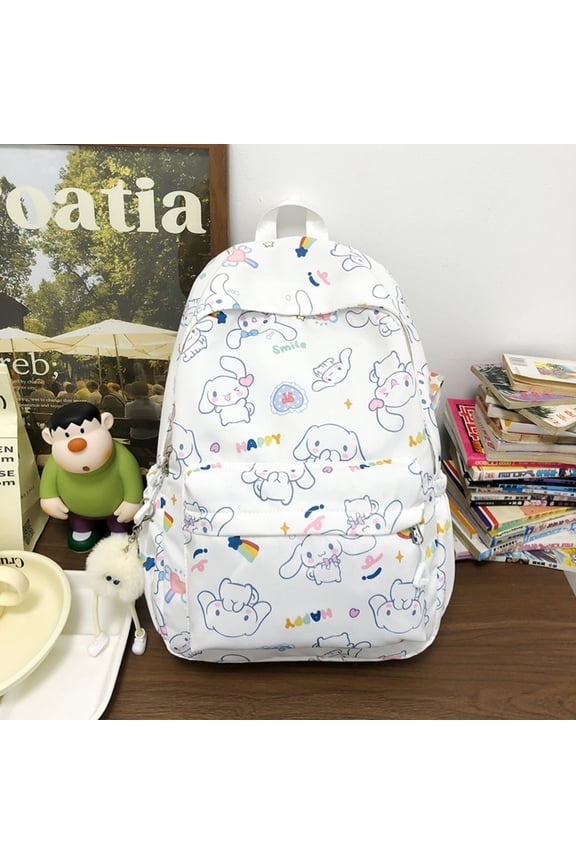 H17.3In 44cm Cartoon KT Cat Cinnamoroll Lightweight Backpack Unisex  Large-Capacity School Bag