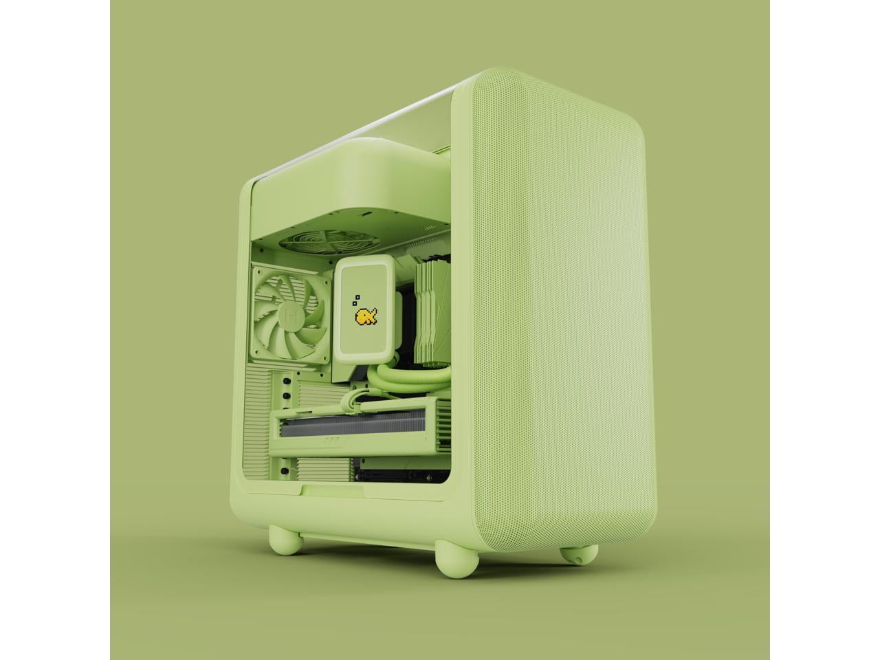HYTE X50 PC Gaming Case CS-HYTE-X50G-MM Modern Performance ATX Mid-Tower PC Gaming Case - Matcha Milk (Green)