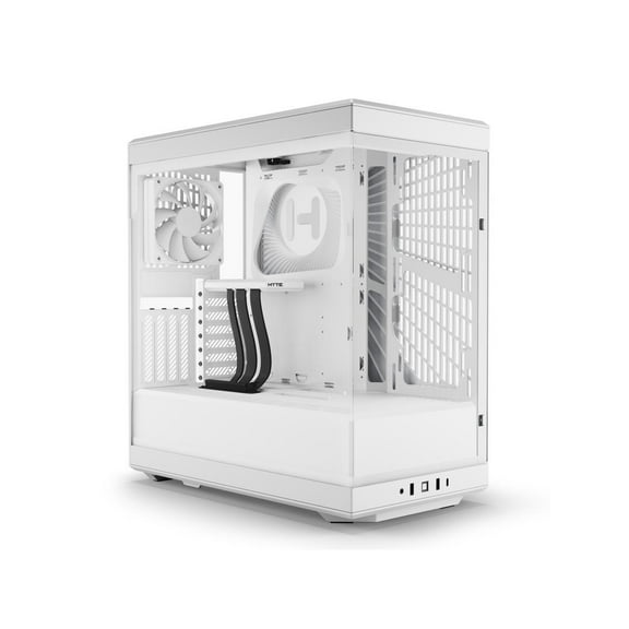 HYTE Y40 Mainstream Vertical GPU Case ATX Mid Tower Gaming Case with PCI Express 4.0 x 16 Riser Cable Included, Snow White
