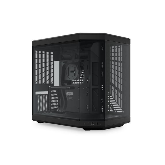 HYTE Y70 CS-HYTE-Y70-B Dual Chamber Mid-Tower ATX Case with PCIe 4.0 Express Riser Cable Included, Black