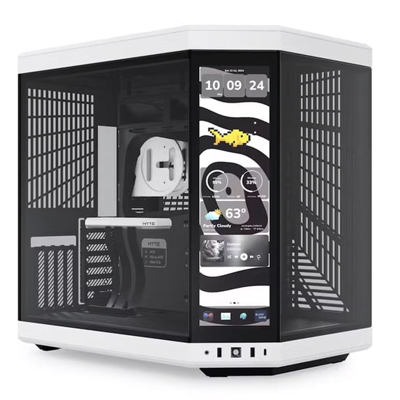 HYTE CSHYTEY70TTIWB ATX Mid Tower PC Case Black with 14.9