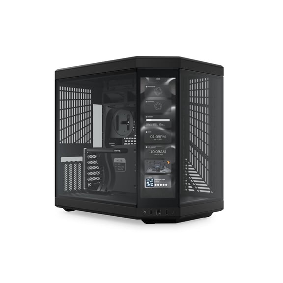 HYTE Y70 Touch Dual Chamber Mid-Tower ATX Case with Touchscreen, Black, CS-HYTE-Y70-B-L
