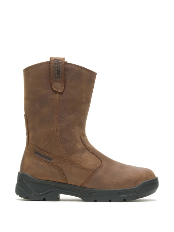 Men's Knock Waterproof Direct Attach Metatarsal Guard Steel Toe Wellington Work Boot Brown - K15221