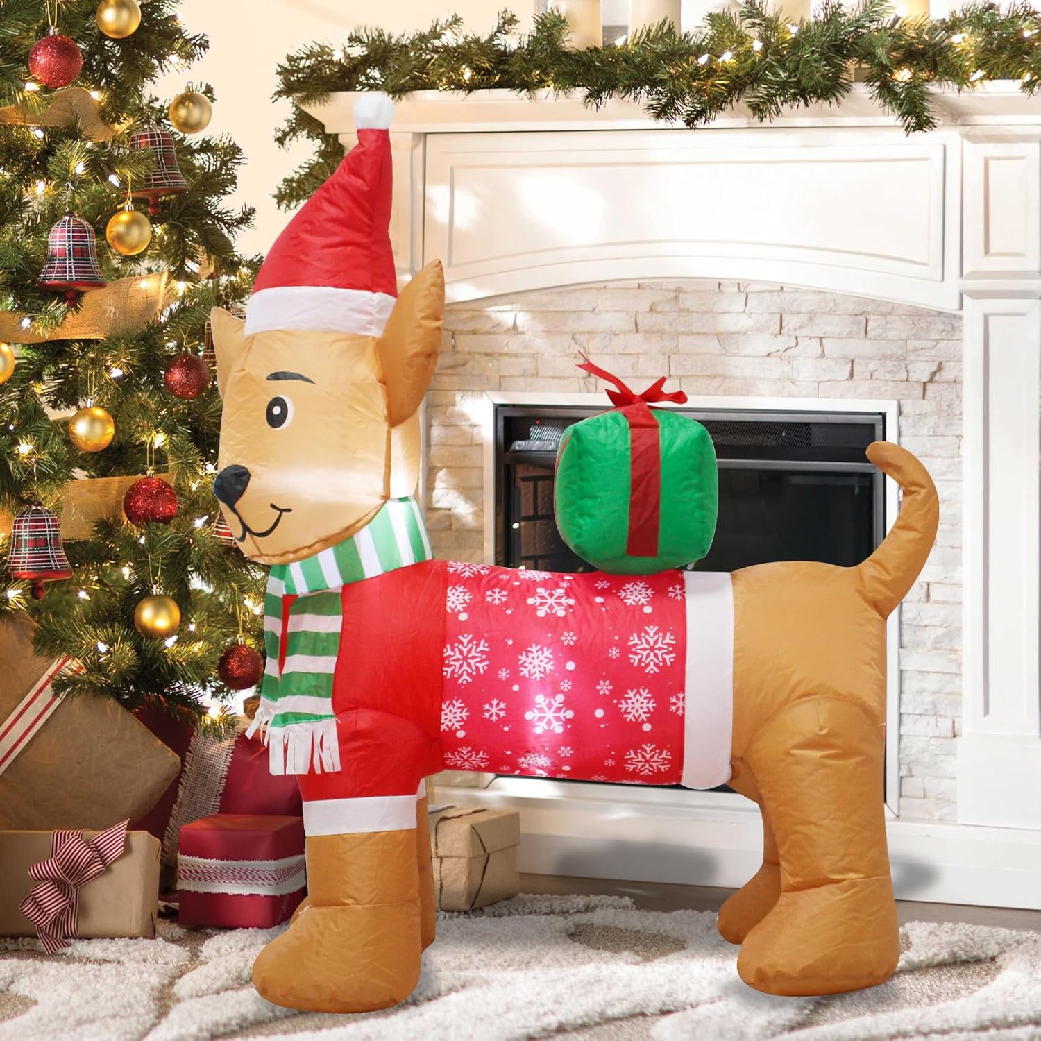Blow Up Dog Christmas