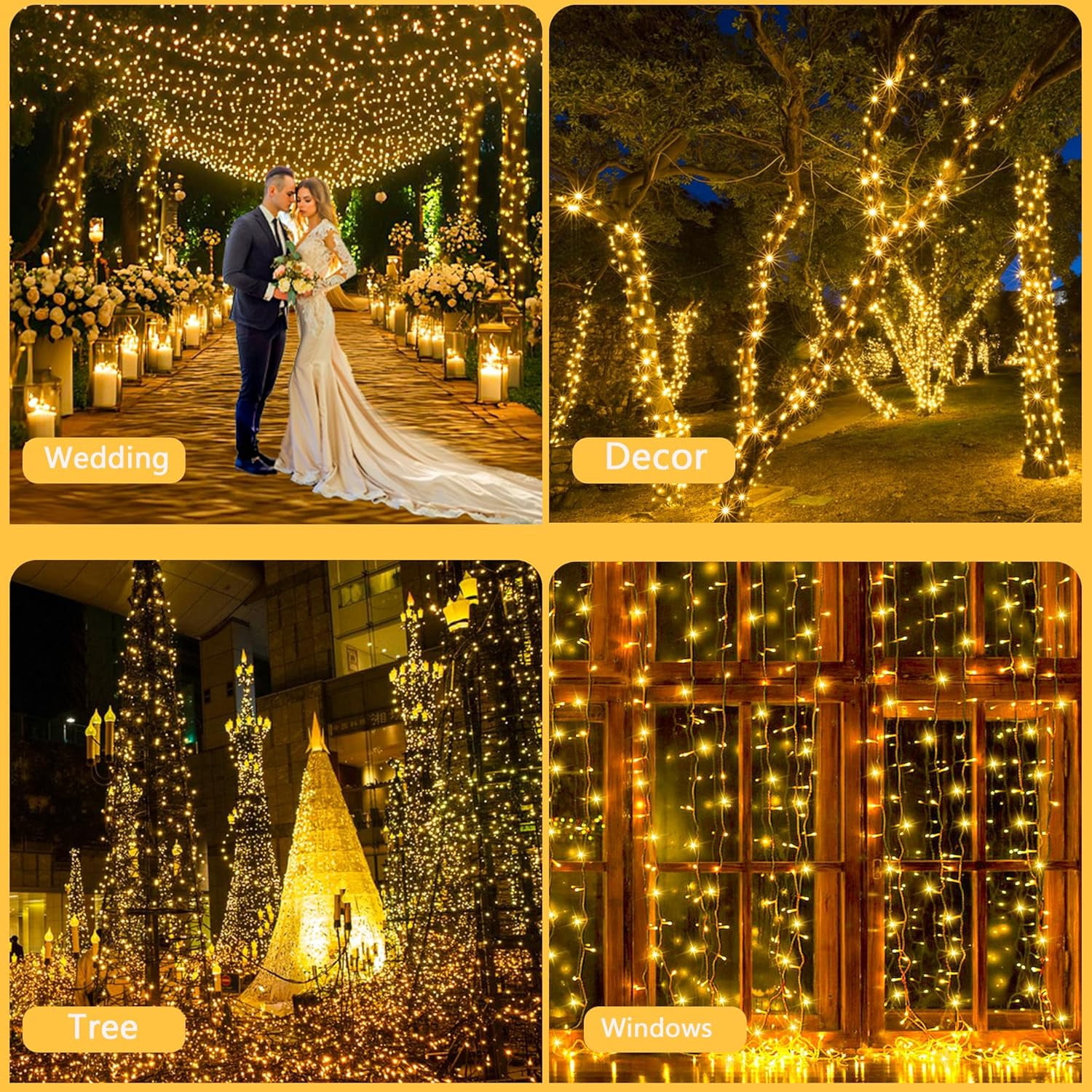 StarryEver 100ft 300LED Rope Light Outdoor String Lights, 24 Colors Warm White Outdoor LED StarryEver 100ft 300LED Rope Light Outdoor String Lights, 24 Colors Warm White Outdoor LED