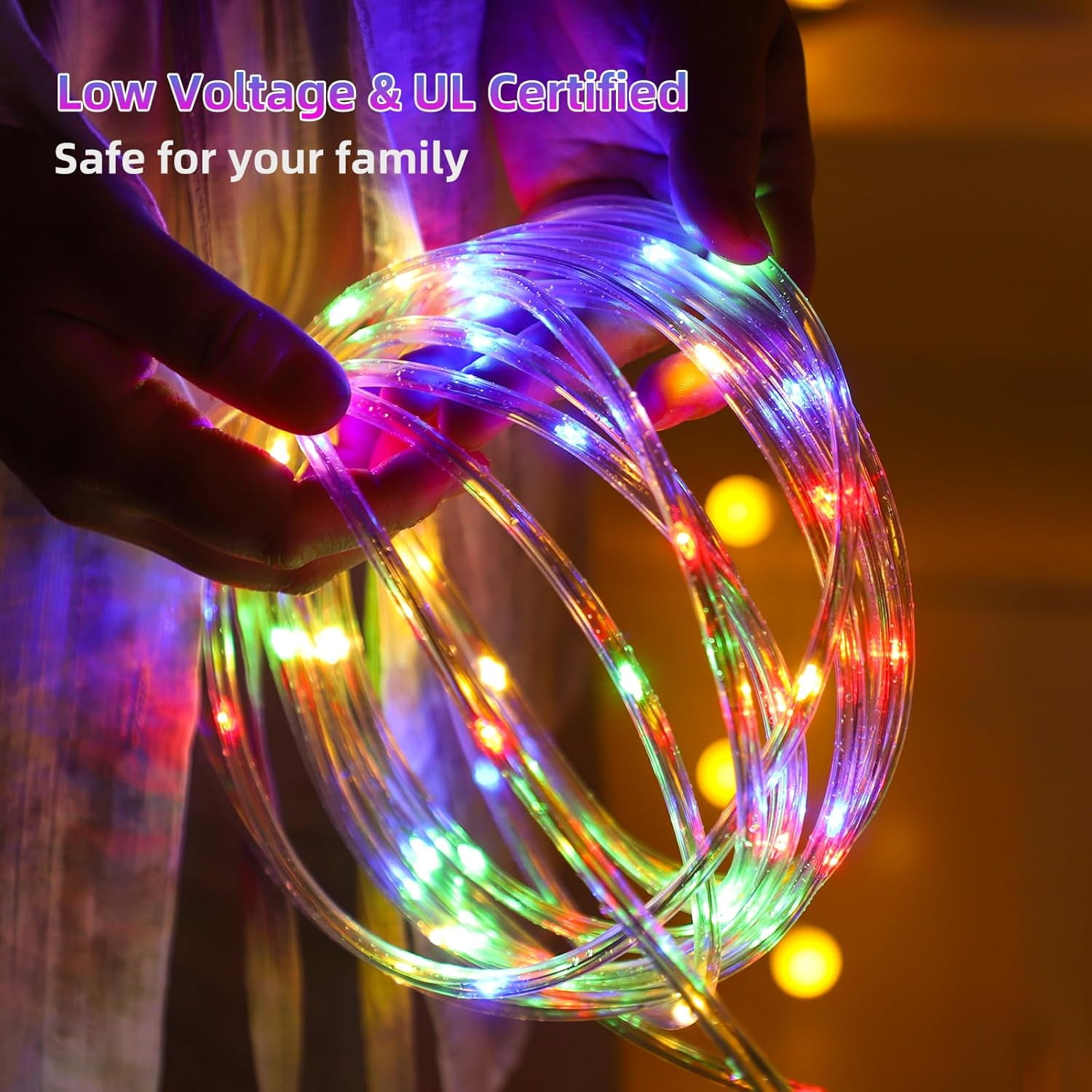 HYTHU-LED Rope Lights Outdoor String Lights,100ft 300LED Flexible Tube ...