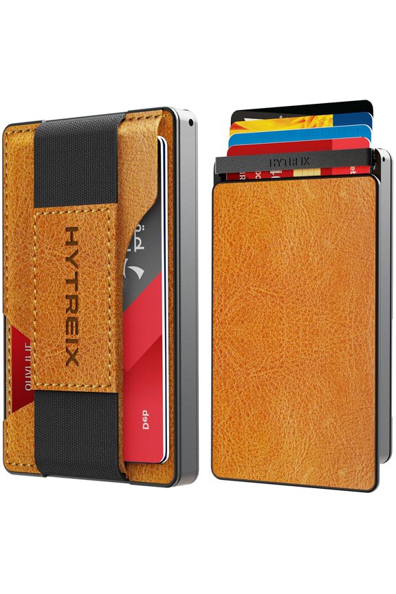 Wallet for Men,RFID Blocking Smart Pop-Up Men's Wallet,with Slim Metal Money Clip and Compact Credit Card Storage Y101