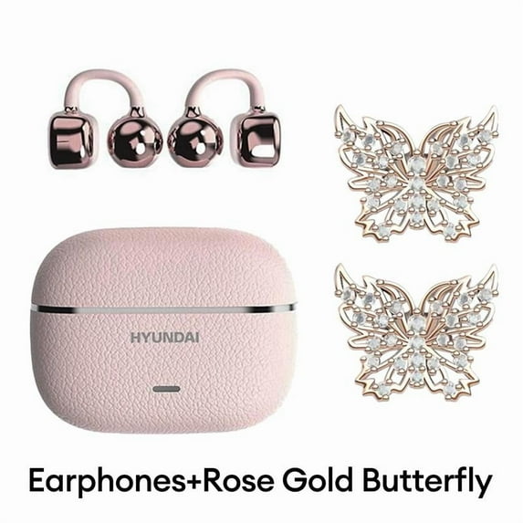 HYUNDAI C03 Clip On Wireless Headphones with 2025 Bluetooth 6.0 for Faster, Stable Connection & Low Power Use, DT6.0 Pulse Directional Tech, 360° ACS Panoramic Sound, IPX5 Waterproof Audio Earbuds