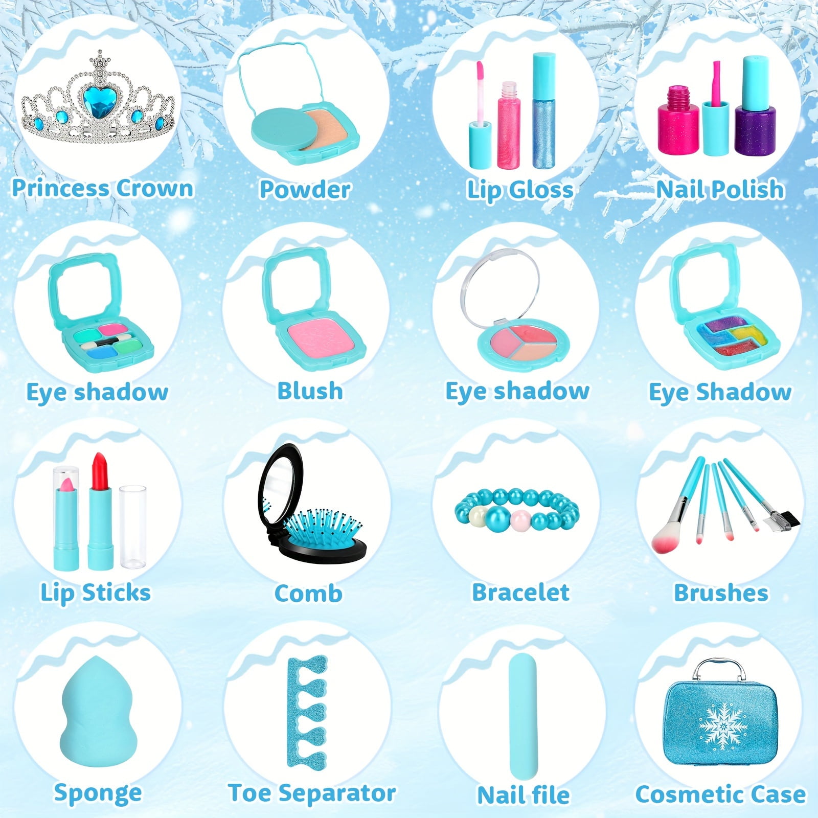 HYYANGUWENTI ChildSafe NonToxic 49 Year Old Girls‘ Washable Makeup