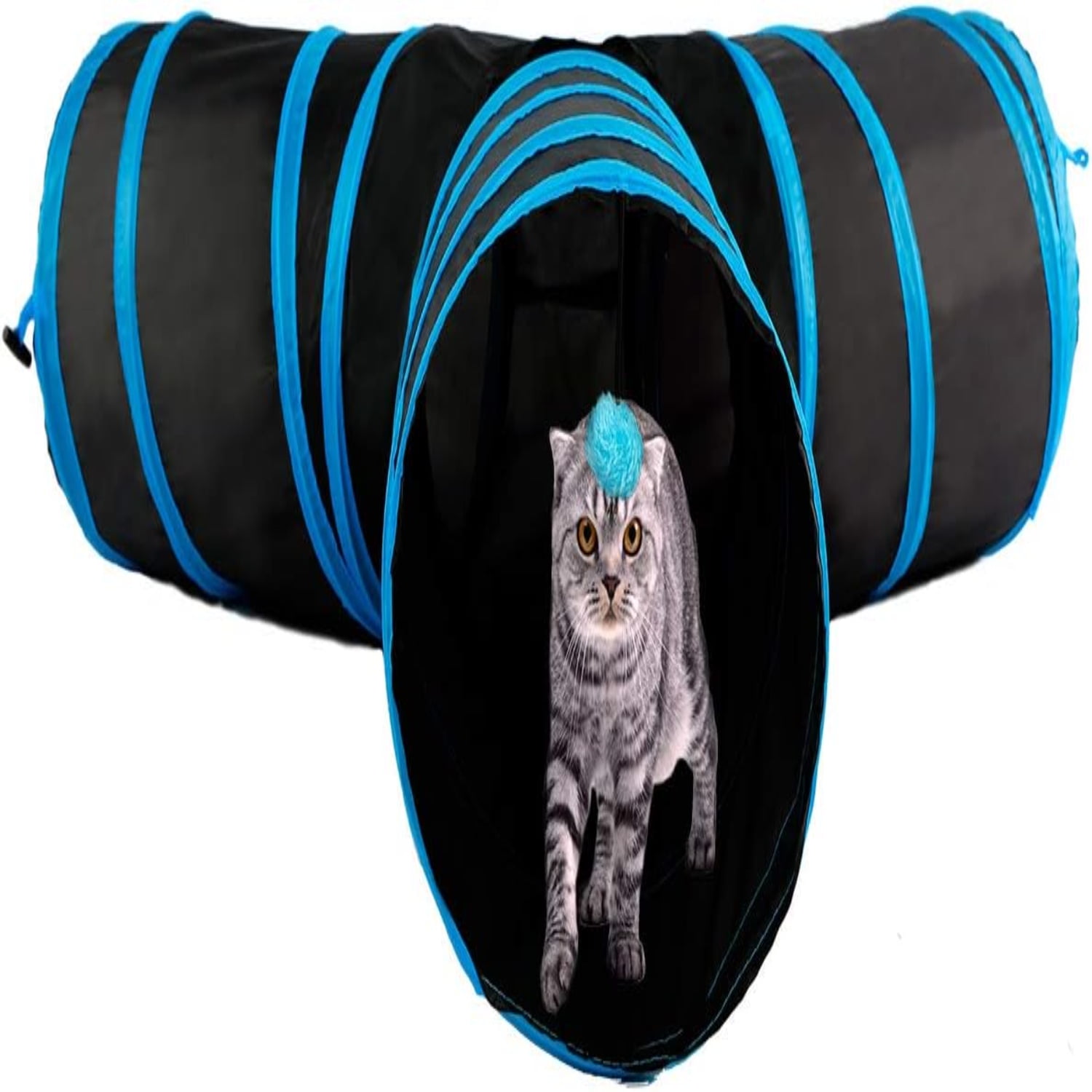 HYYANGUWENTI Collapsible Cat Tunnel Fun 3Way Pet Tunnel for Indoor