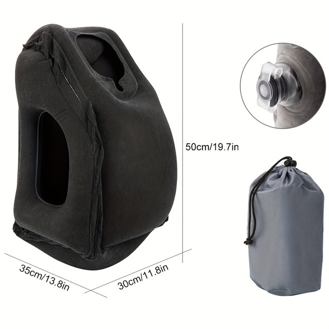 HYYANGUWENTI Lightweight Inflatable Travel Pillow for Airplane Sleeping