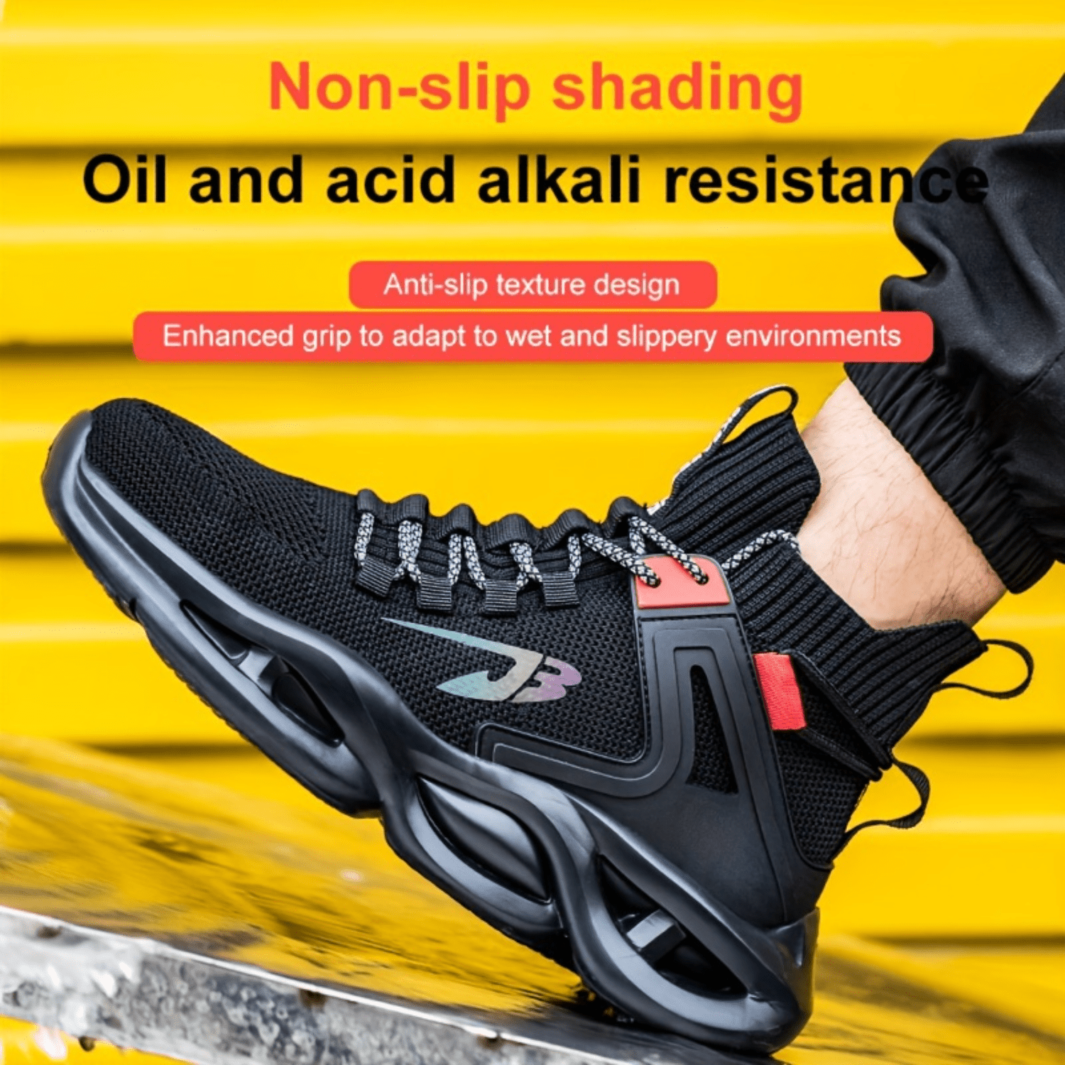 HYYANGUWENTI Lightweight and comfortable Men‘s Safety Shoes with Steel