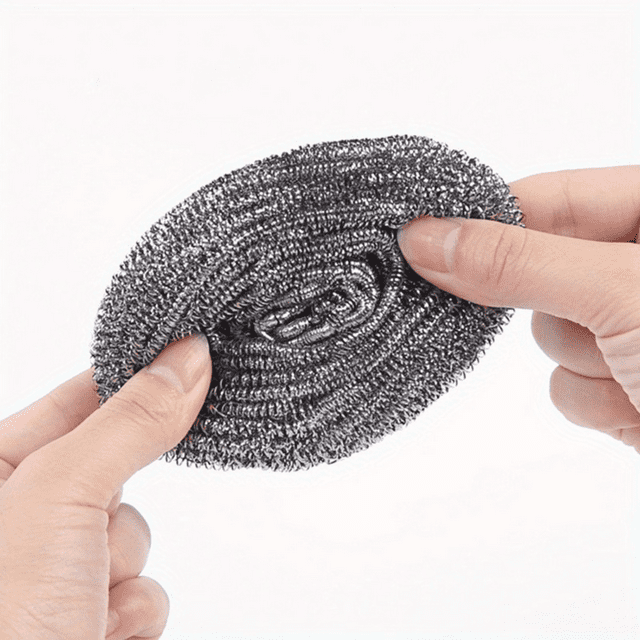 HYYANGUWENTI Longhandled Stainless Steel Wire Pot Scrubber with