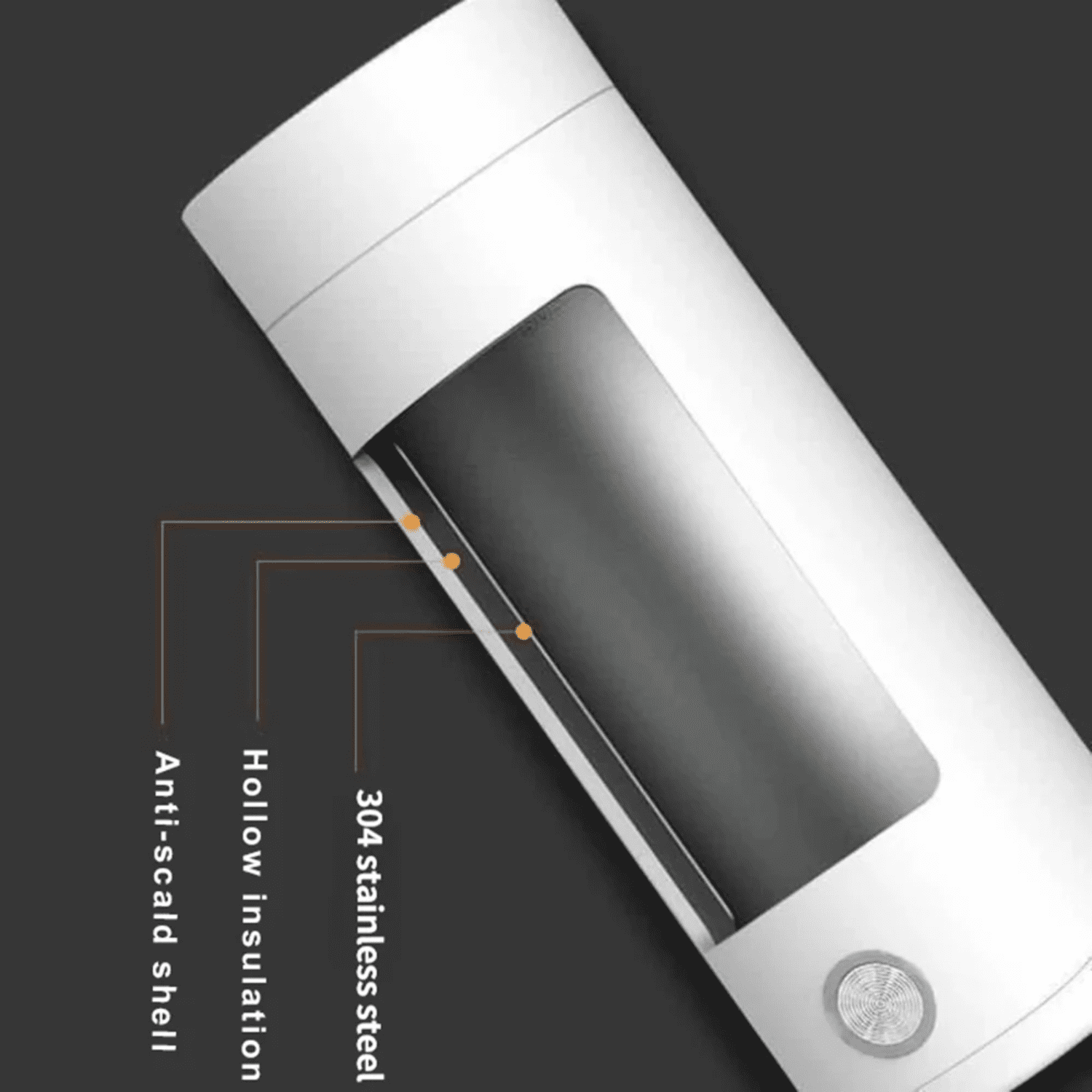 HYYANGUWENTI Portable Smart 400ml Water Kettle Keep Warm while Boiling