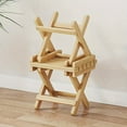 HYYANGUWENTI Solid Wood Portable Folding Stool Compact Durable