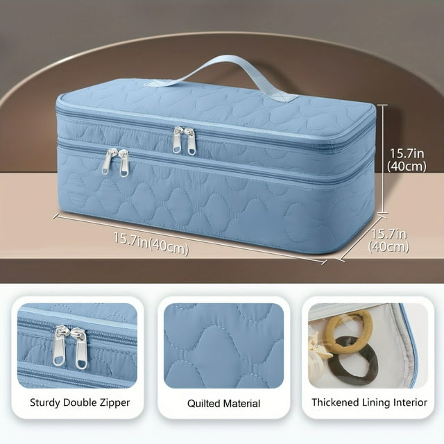 HYYANGUWENTI Stylish DoubleLayer Travel Carrying Case Bag for Revlon