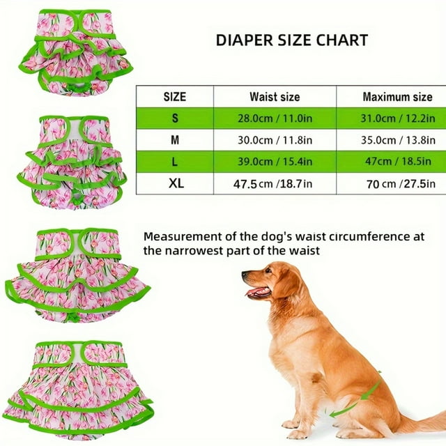 HYYANGUWENTI The Super Absorbent Washable Female Dog Diapers