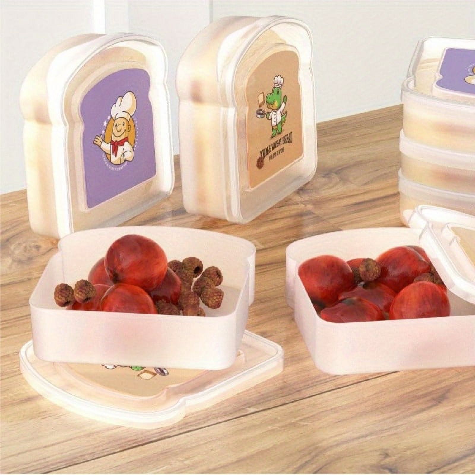 HYYANGUWENTI Transparent Portable FoodSafe Plastic Bread Containers