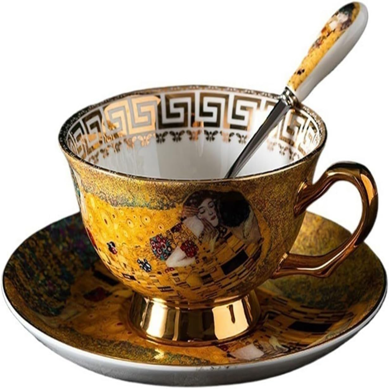 HYYGWHTY Luxurious Highgrade European Bone China Tea Set featuring