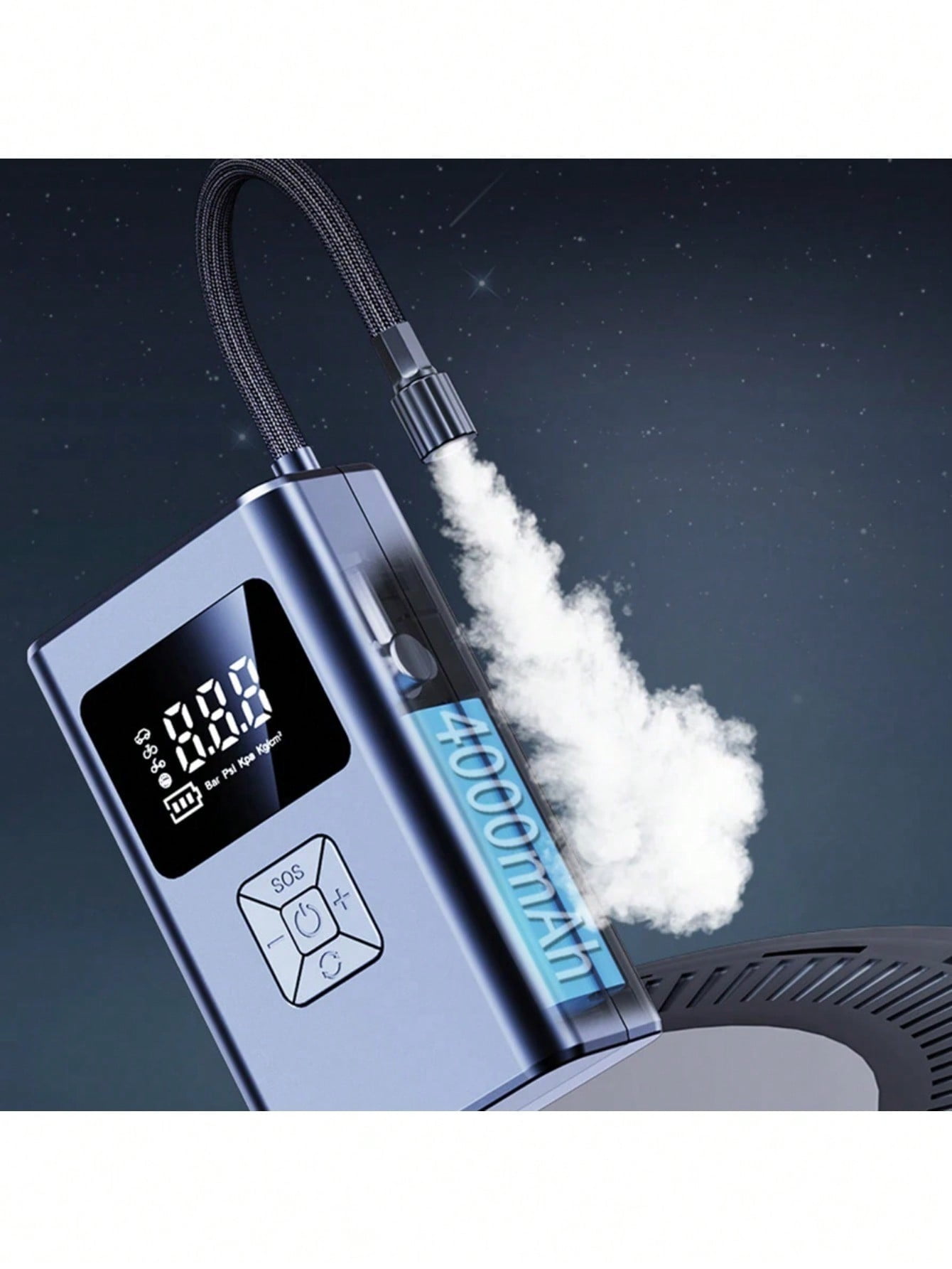 HYYGWHTY Power by Cordless Tire Pump for Car Bicycle Motorcycle Balls