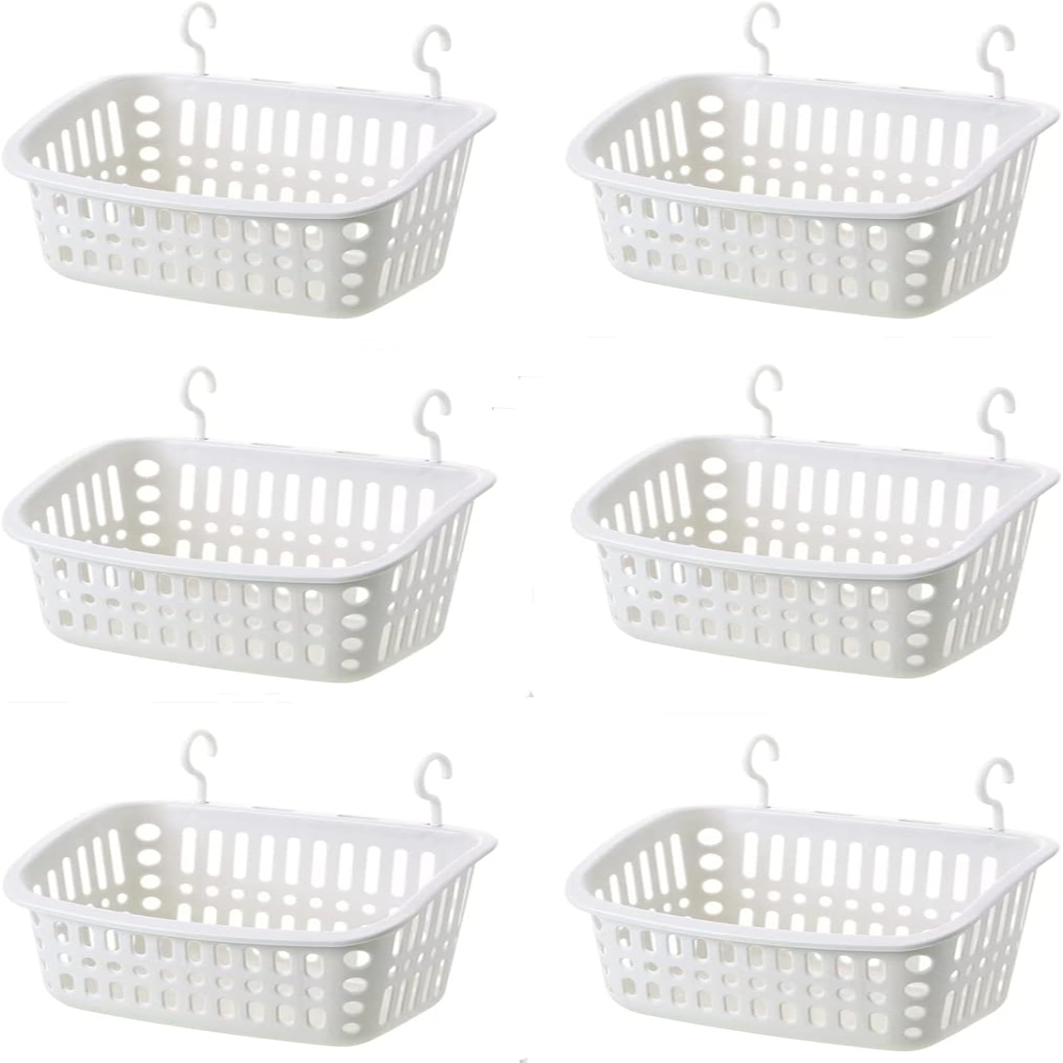 HYYGWHTY Versatile Convenient Durable Large White Hanging Baskets for