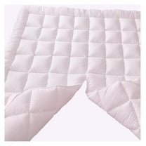 HYYOP Mattress Topper, Top-Split-King, 2 Inches Hypoallergenic Overfilled Down Alternative Anchor Bands Mattress Topper