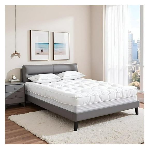 HYYOPMattress Topper 3Inch Fluffy Extra Thick Soft King Mattress Topper with 1000GSM Overfilled for Guest Room, Master Bedroom, Relief Back Pain, 8-21 inch Deep Pocket