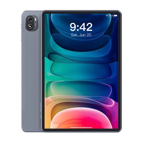 HYYUO 10.1" Tablet Android 15 12GB RAM 128GB ROM 128GB Expand, WiFi 6 BT5.4, Fast Charging, Dual Camera, IPS Display, Blue Gray