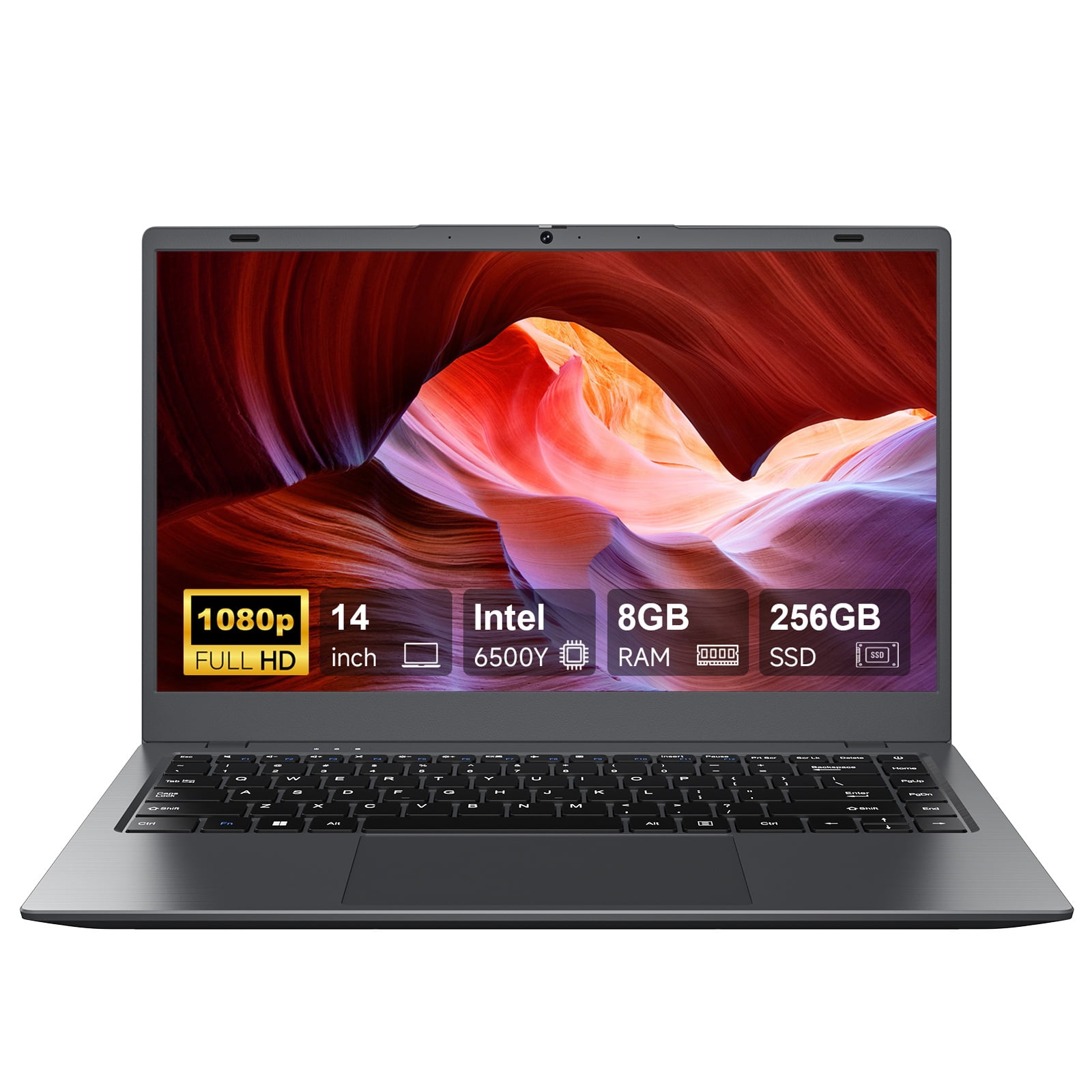 HYYUO 14inch Laptop Compter, 8GB RAM 512GB ROM Intel Celeron N4000