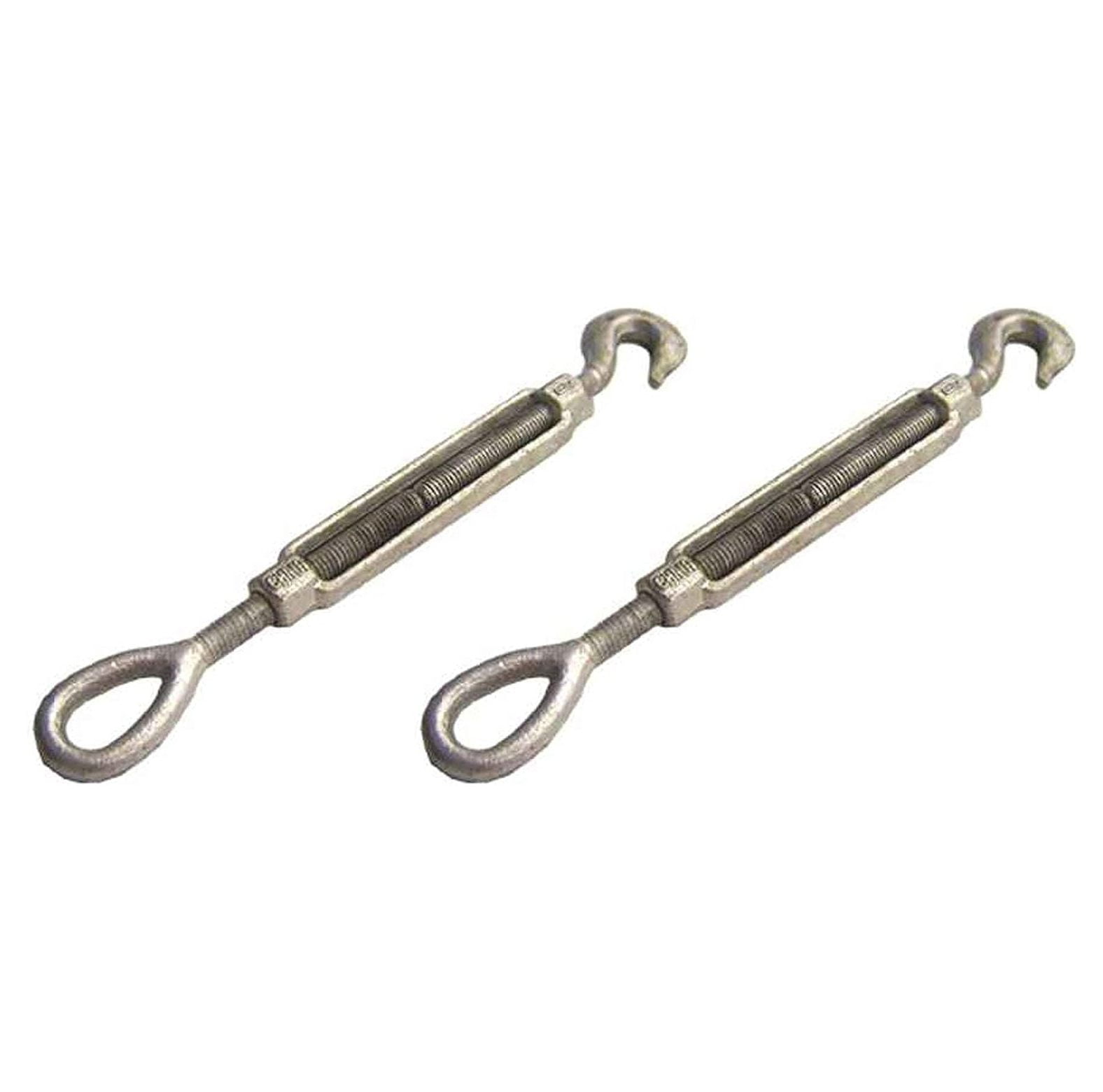 HYYYYH 1/2 Inch x 12 Inches Galvanized Hook and Eye Turnbuckles