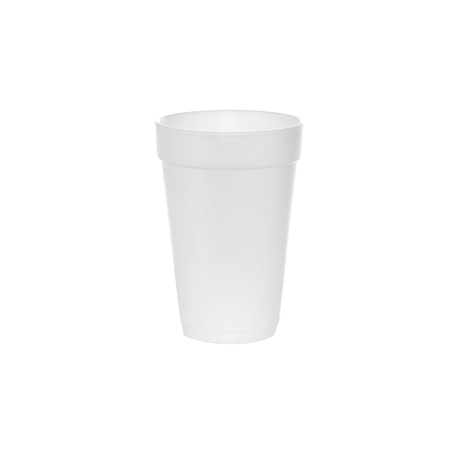 HYYYYH (100 Count) 16 oz White Foam Cups, Foam Drinking Cups