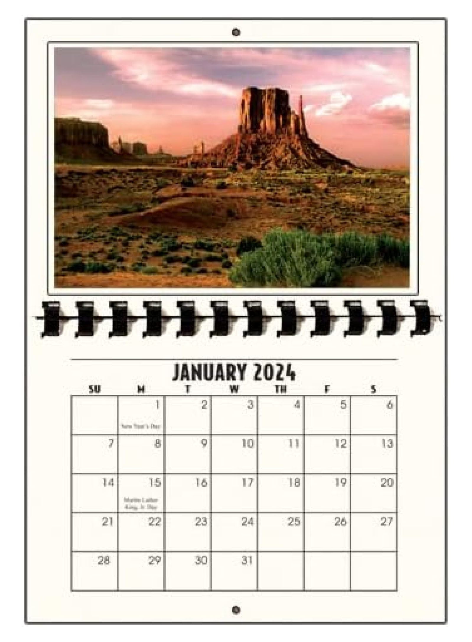 HYYYYH, 2024 Photo Mount Wall Calendars, for Horizontal 4x6 Photos 