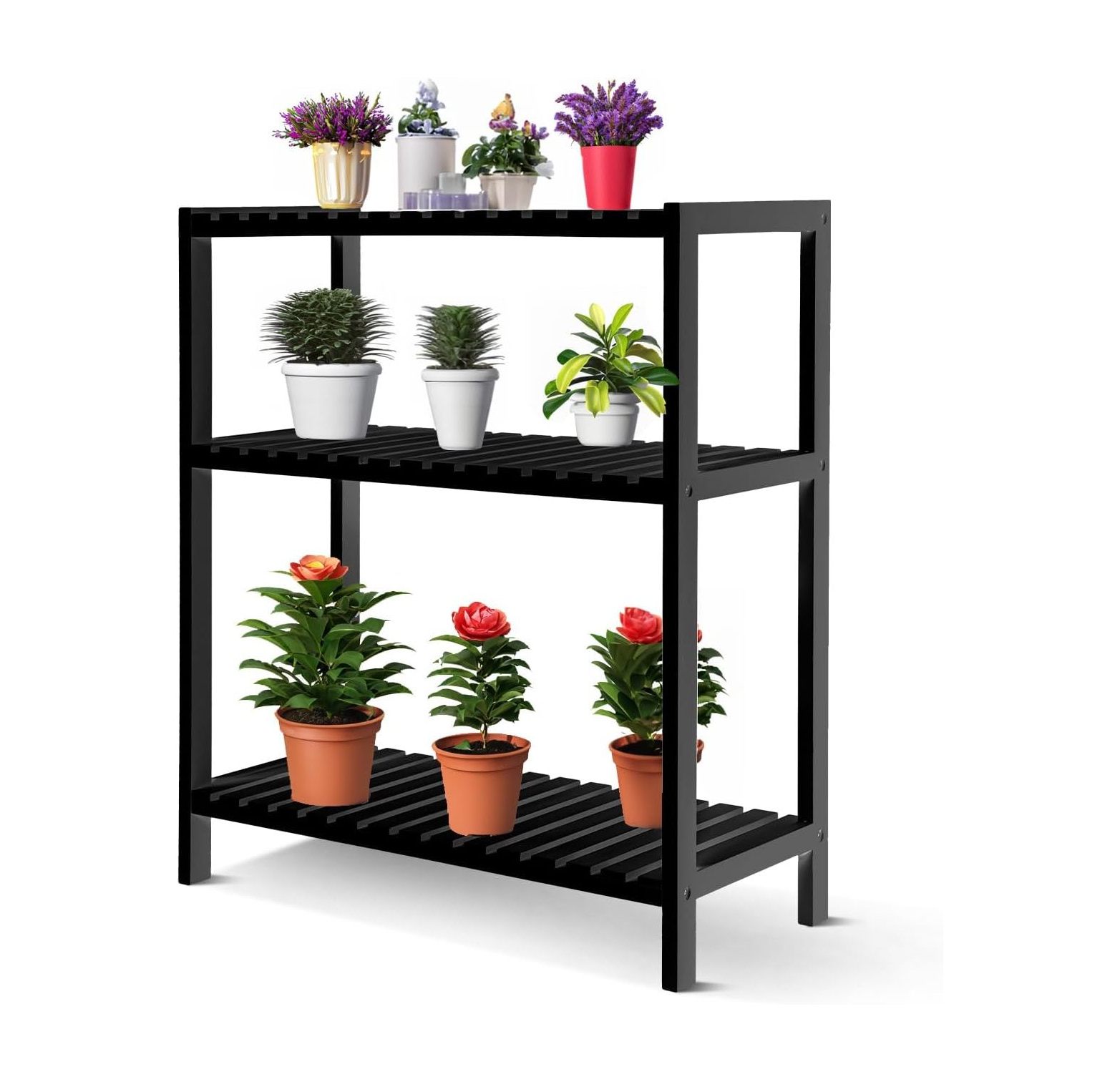 HYYYYH 3Tier Storage Shelving Unit, Display Rack for Small Spaces