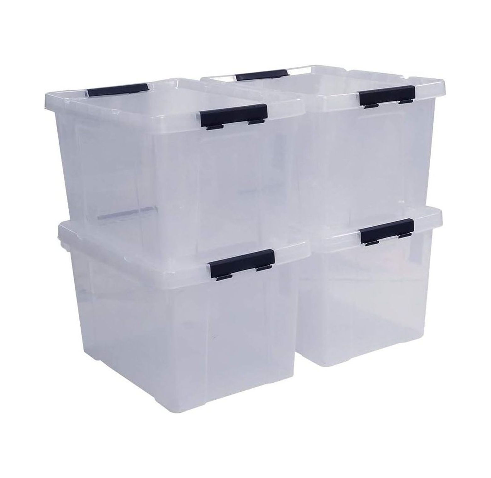 HYYYYH 40 Quart Clear Large Plastic Storage Bin, Latching Storage Box