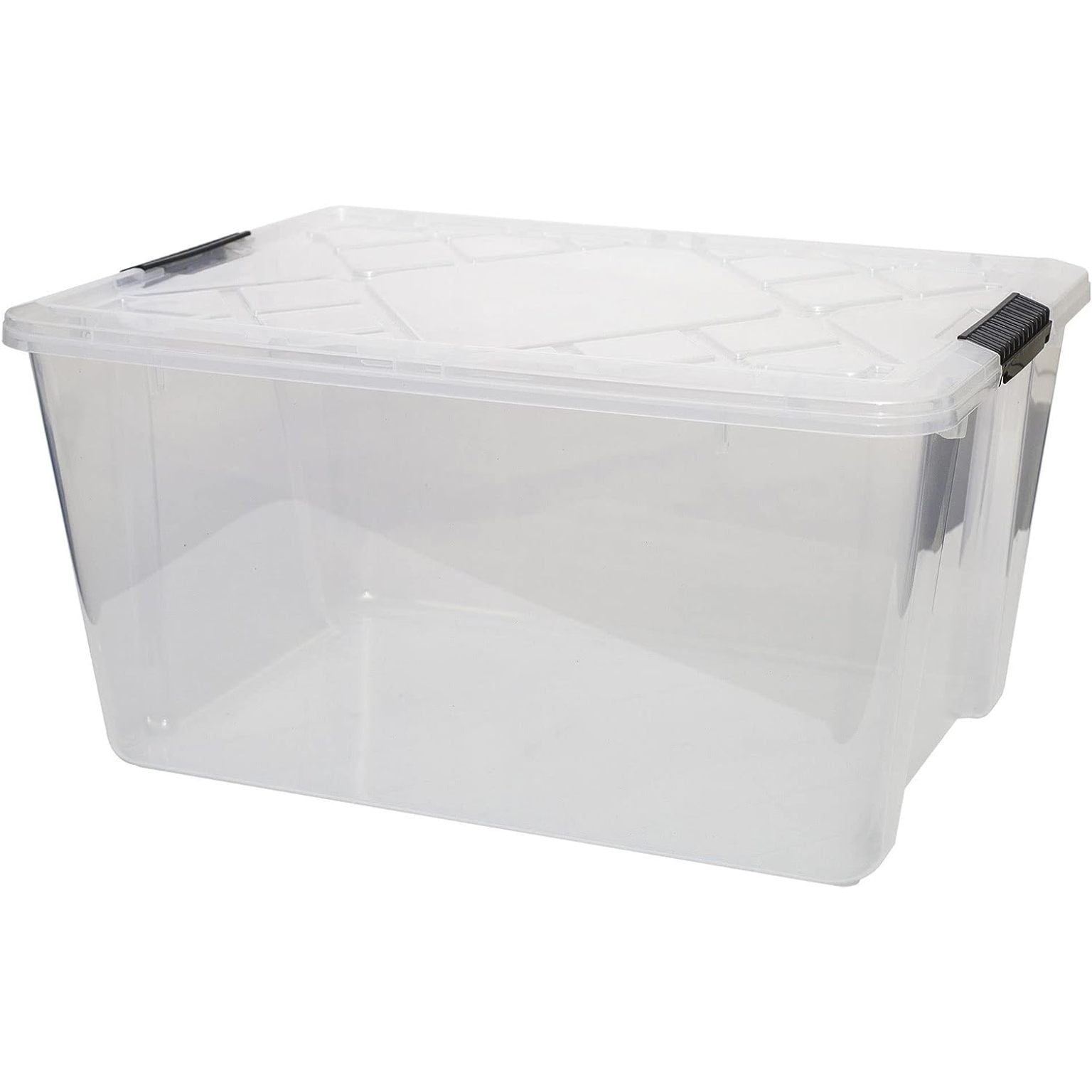 Danoni 4 Gallon Clear Storage Bins with Lids 4 Pack, Storage Containers for  Cabinet and Pantry
