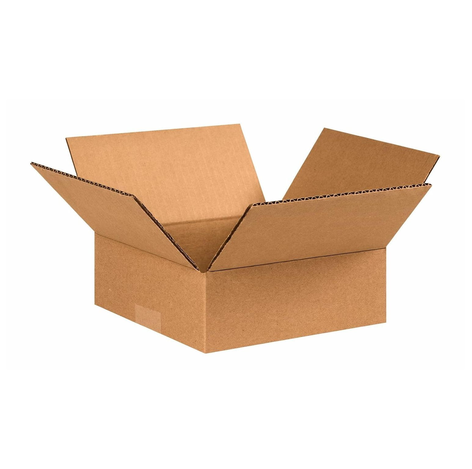 HYYYYH 883 Flat Corrugated Cardboard Box 8" L x 8" W x 3" H, , for Shipping, Packing and Moving
