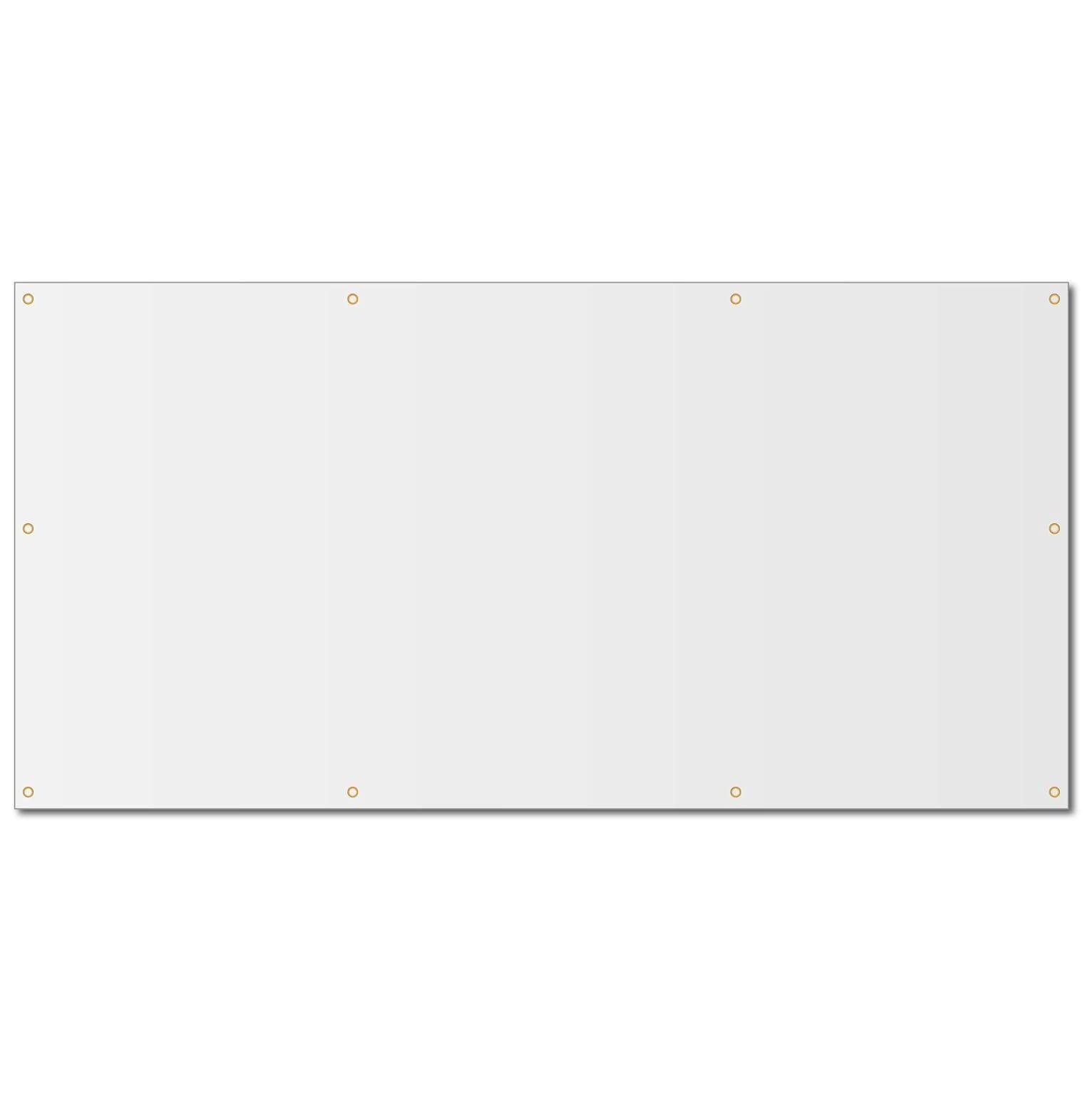 HYYYYH Blank White Vinyl Banner Sign with Grommets (4'x8')