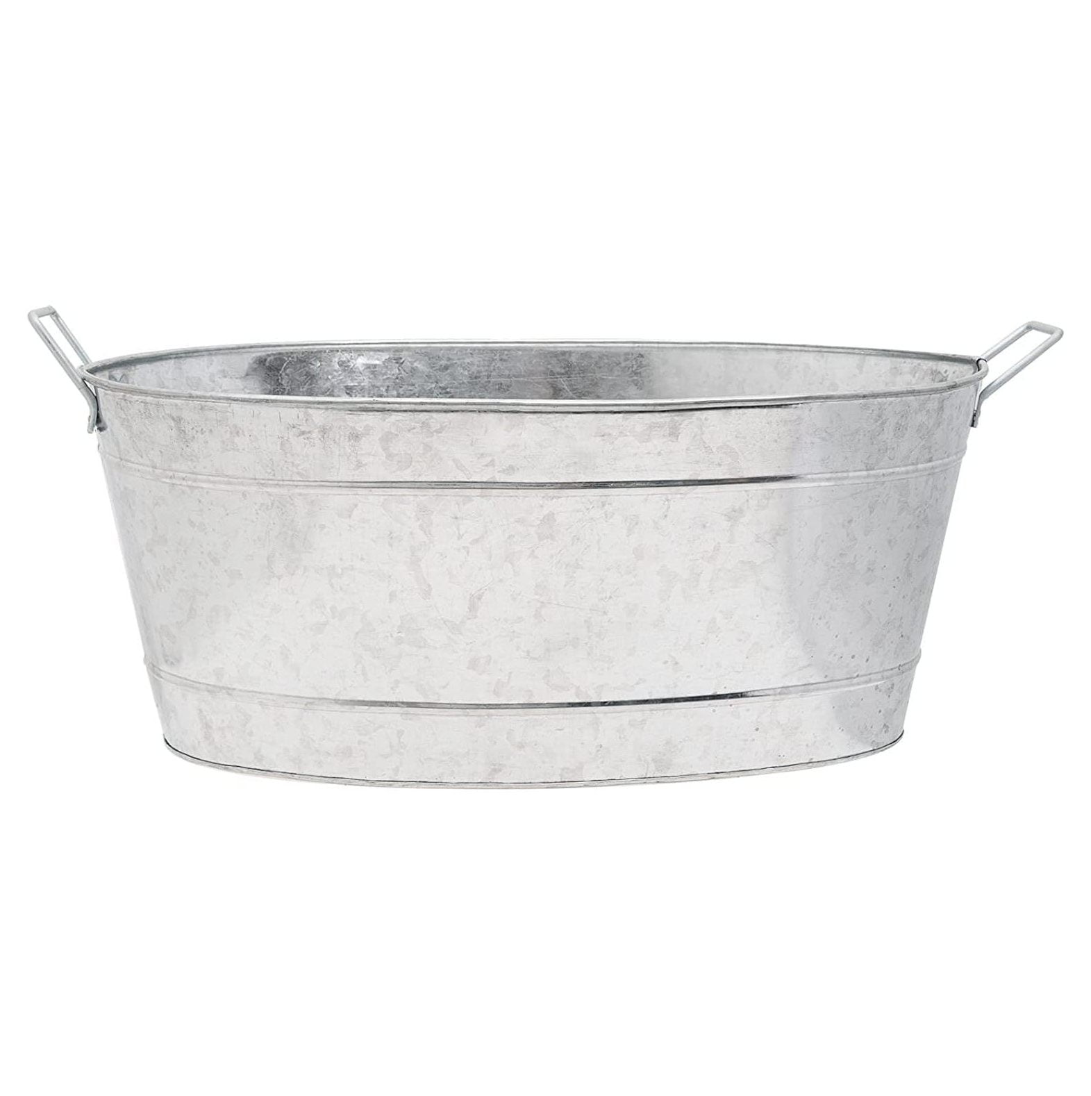 HYYYYH C55 Large Galvanized Steel Metal Oval tub