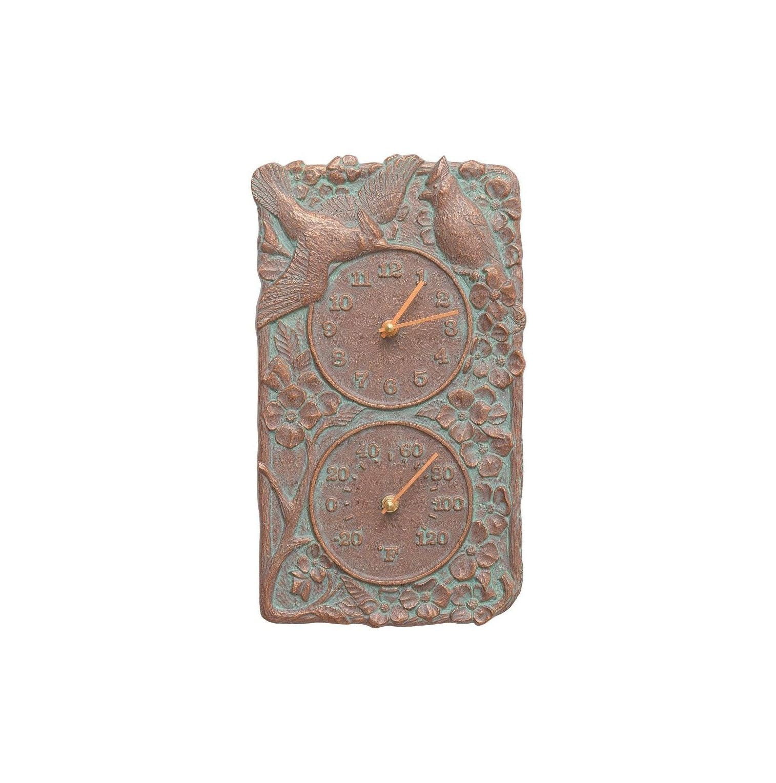 HYYYYH Cardinal Outdoor Clock/Thermometer Combo 14”H x 8”W