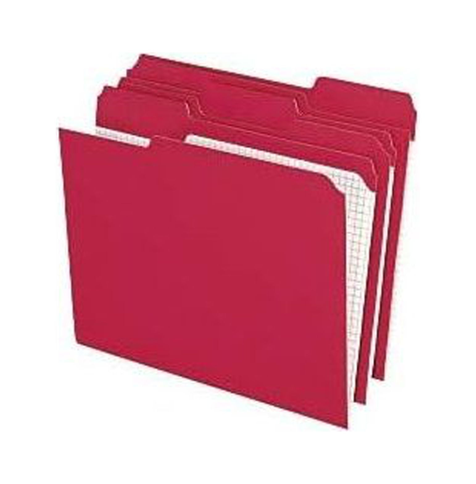 HYYYYH Color Reinforced Top File Folders with Interior Grid, 1/3 Cut